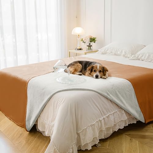 Tuffeel Waterproof Blanket (Orange+Cream)