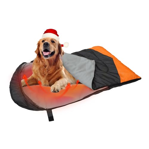 GeerDuo Heating Dog Sleeping Bag (Grey+Orange)
