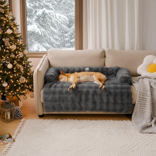 FUNNY FUZZY Fluffy Plush Calming Bed
