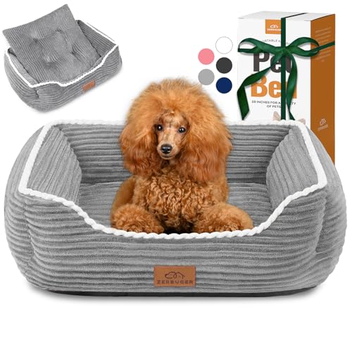 Zerbuger Rectangle Plush Bed (Grey)