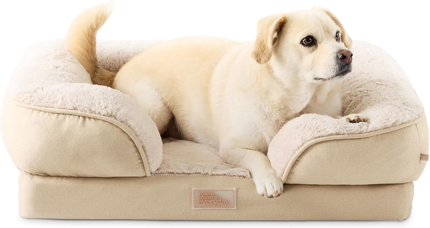CuddleTown Comfy Bolster Sofa (Beige)