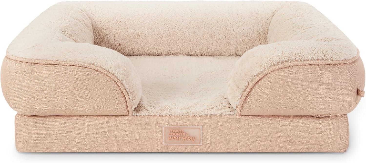 CuddleTown Comfy Bolster Sofa (Warm Taupe)