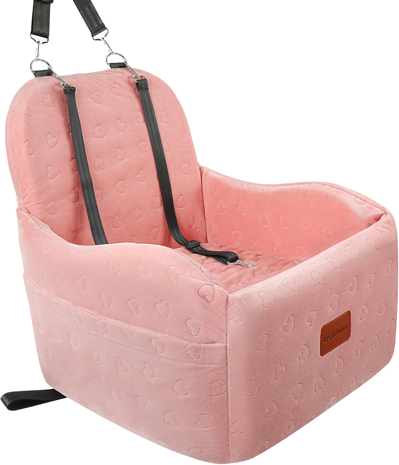 Lealchum Dog Booster Car Seat (Pink, Medium)