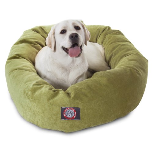 Majestic Pet Villa 40 Inch Shredded Memory Foam Dog Bed for Large Sized Dogs 40x29x9 InchOrthopedic Dog Bed with Removable Washable Cover-Washable Large Pet Bed with Head Support-Apple