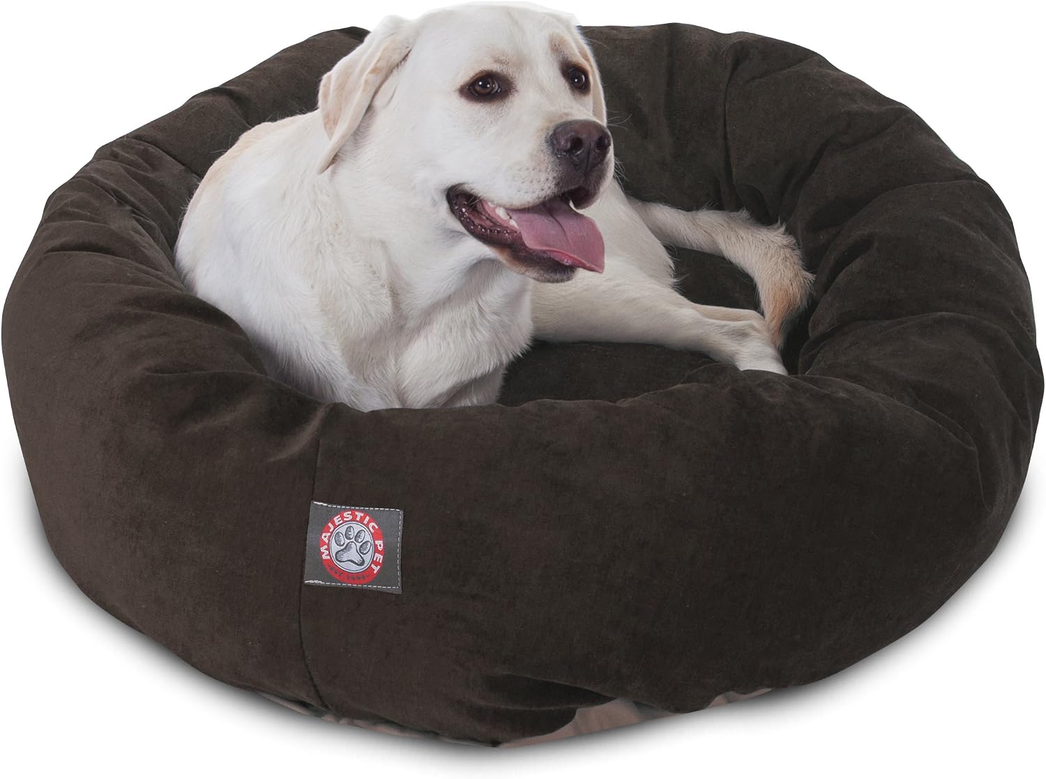 Majestic Pet Villa 40 Inch Shredded Memory Foam Dog Bed for Large Sized Dogs 40x29x9 InchOrthopedic Dog Bed with Removable Washable Cover-Washable Large Pet Bed with Head Support-Storm