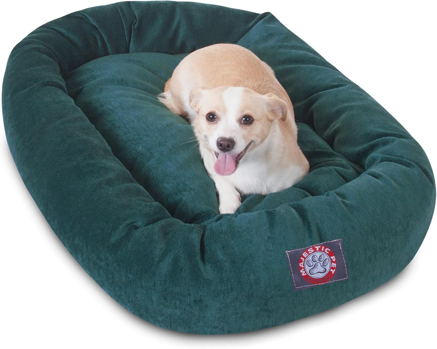 Majestic Pet Villa 32 Inch Shredded Memory Foam Dog Bed for Medium Sized Dogs 32x23x7 InchOrthopedic Dog Bed - Durable Pet Bed - Washable Medium Pet Bed with Head Support-Marine