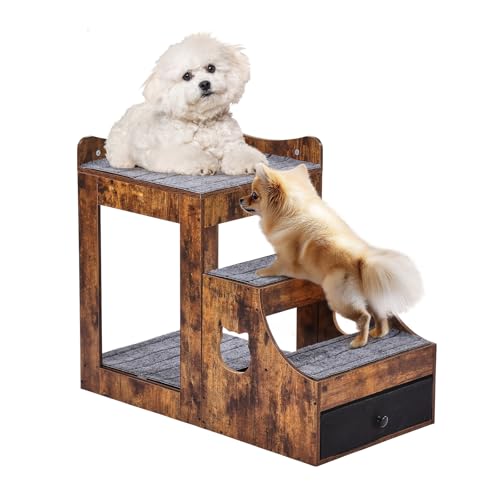 VEVOR Pet Bunk Bed (Rustic Brown)