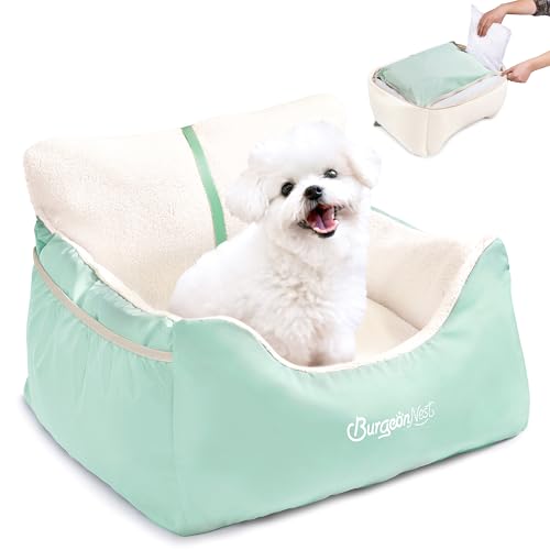 BurgeonNest Dog Car Seat (Beige Green)