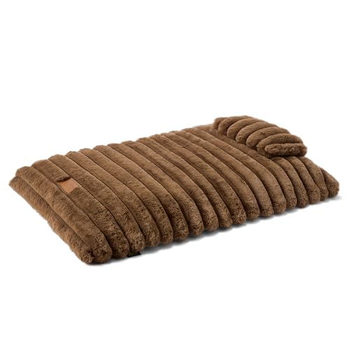 CuddleTown Ribbed Pillow Mat (Brown)