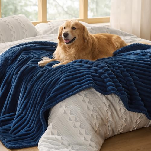 Bedsure Waterproof Dog Blanket - Navy Blue