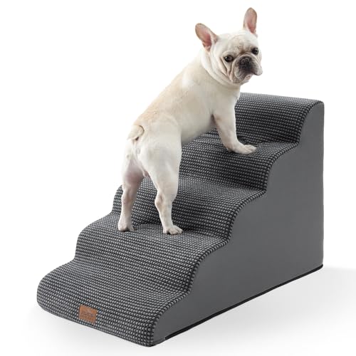 COZY KISS Wide Dog Stairs (Charcoal)