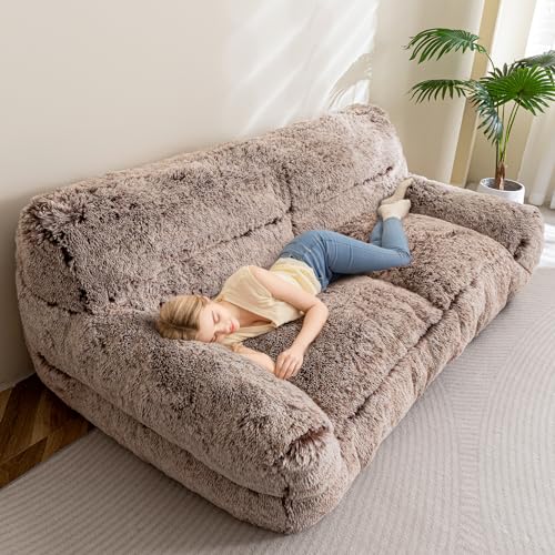 HIGOGOGO Giant Human Dog Sofa Bed (Snow Coffee)