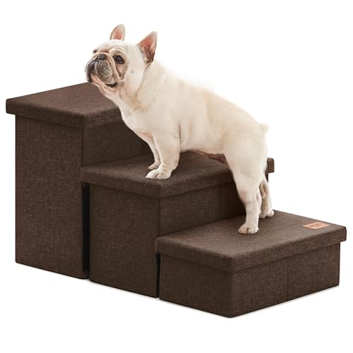 Love's cabin Dog Stairs with Storage (Coffee)