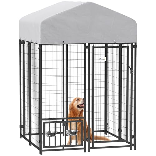 PawHut 4' x 4' x 6' Outdoor Dog Kennel