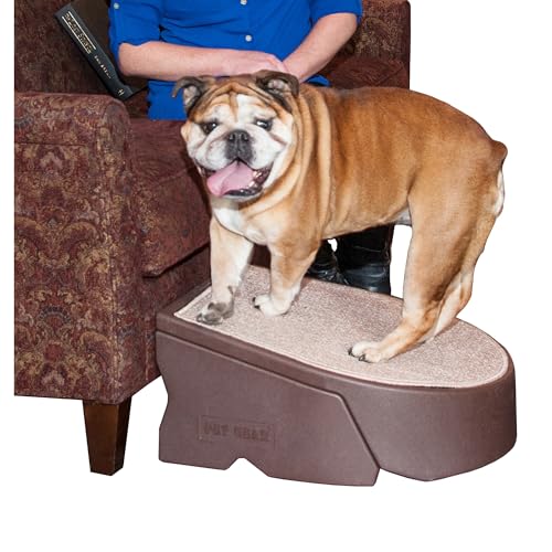 Pet Gear Stramp Stair and Ramp Combination for Dogs/Cats, Easy Step, Lightweight/Portable, Sturdy, Easy Assembly (No Tools Required) Espresso