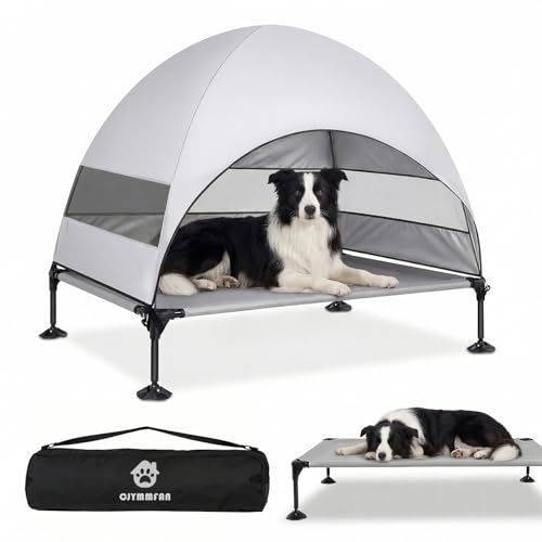 CJYMMFAN Elevated Bed with Canopy