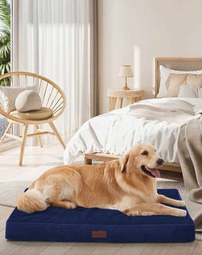 OhGeni Orthopedic Waterproof Dog Bed (Navy)