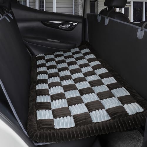 Dog Bed Mat for Trucks, Non-Slip Car Dog Bed for Pickup Back Seat Extenders, Soft Furry Travel Pet Blanket, Washable and Custom Fit for Truck Backseat Extenders and Hammock Seat Covers (58"29" Gray)