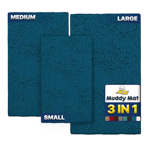 Muddy Mat Pack of 3 - Atlantic Blue