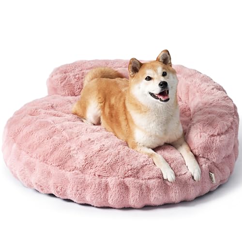 EHEYCIGA Fluffy Faux Rabbit Fur 36" (Pink)