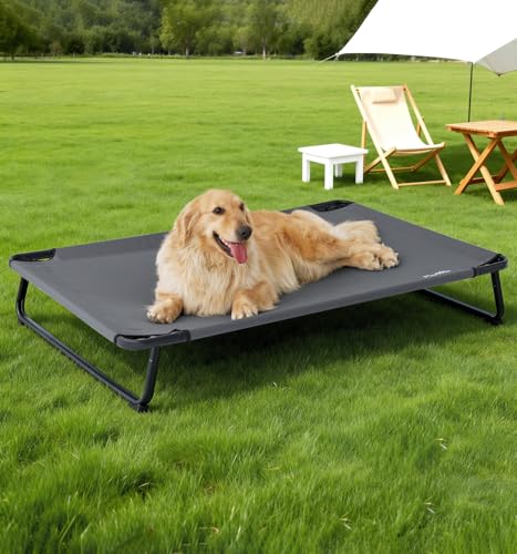 Made4Pets Elevated Outdoor Dog Bed 49x32 Gray