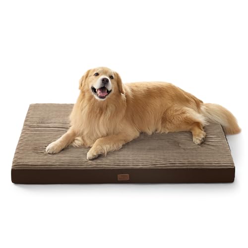 Bedsure XXL Dog Bed for Crate - Extra Large Orthopedic Pet Beds with Removable Machine Washable Cover, NOT Waterproof Egg Crate Foam Puppy Pad, Suitable for Pet Up to 100 lbs, 47"x29"