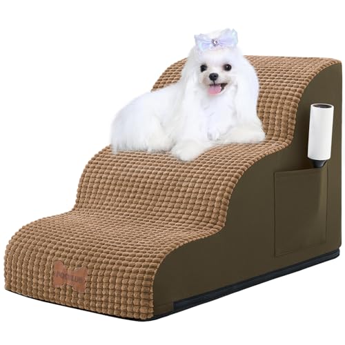Dog Stairs for Small Dogs, Light Brown