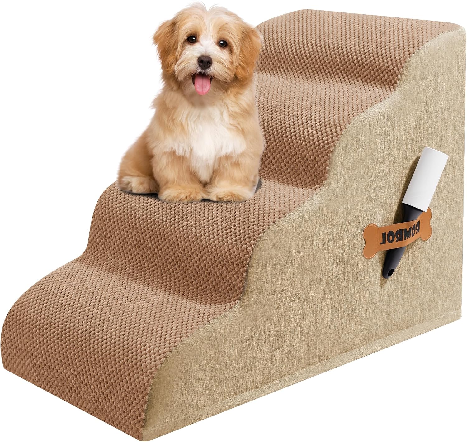 Romrol Dog Stairs Ramp (Light Brown)