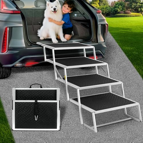 Joyrally Foldable Dog Stairs for Car