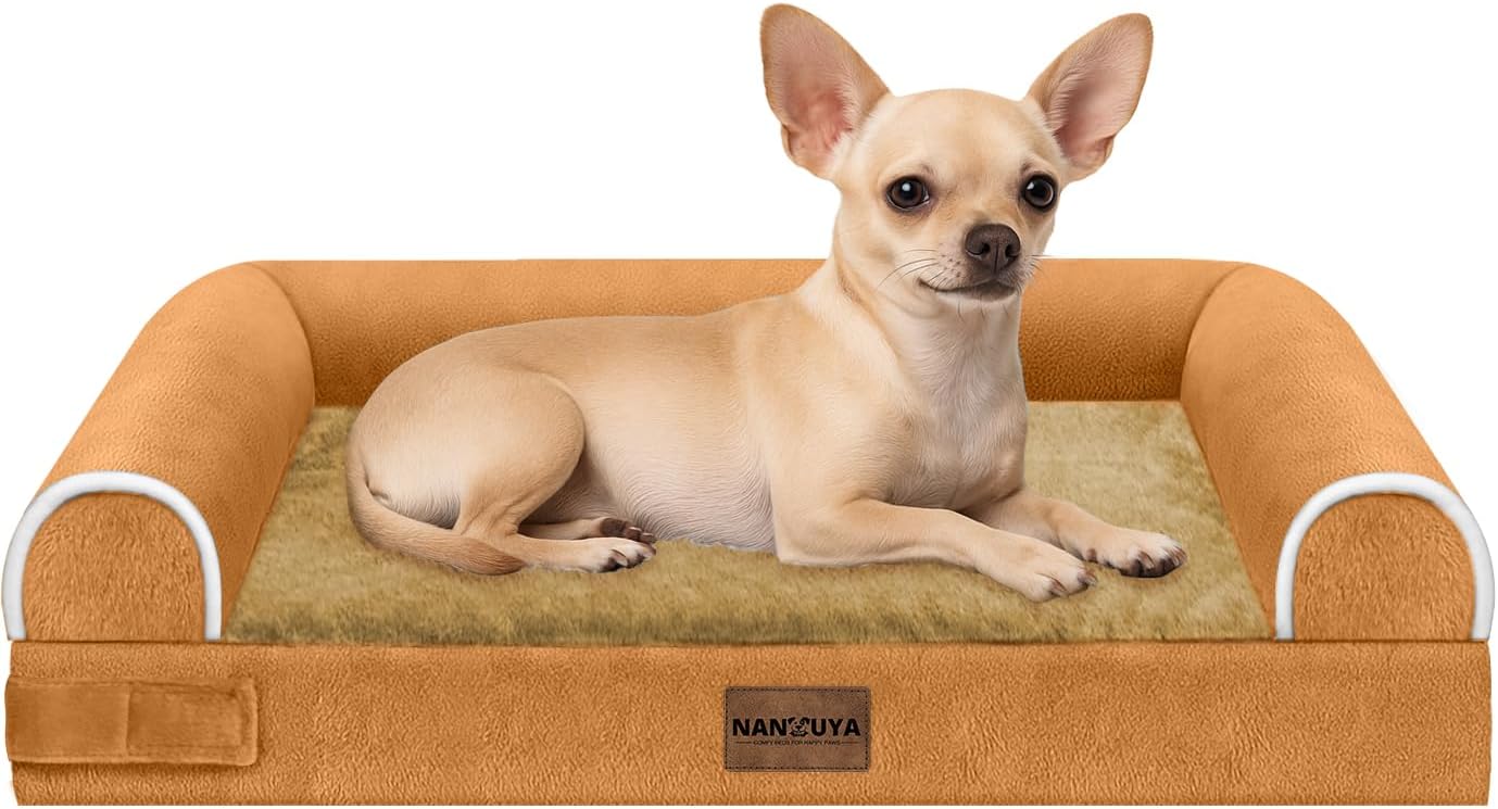 NANUYA Small Orthopedic Waterproof Bed (Orange)