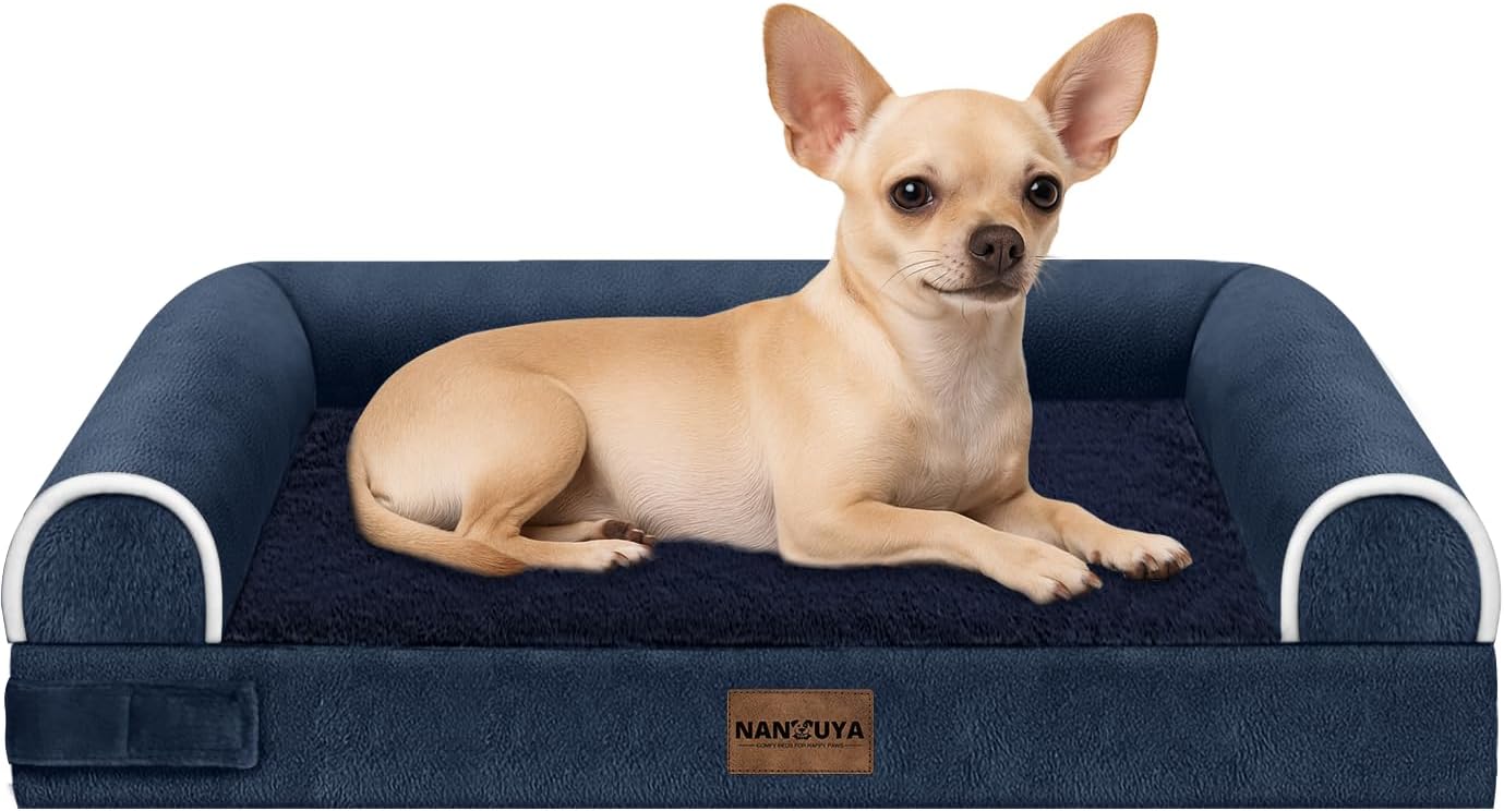 NANUYA Small Orthopedic Waterproof Bed (Navy)