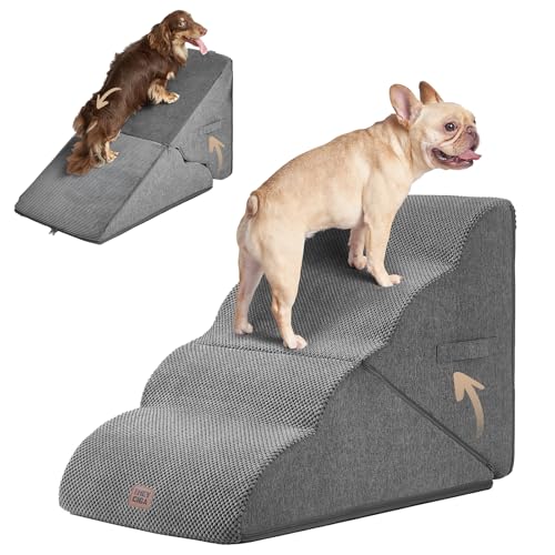 EHEYCIGA Curved Foldable Dog Stairs Ramp