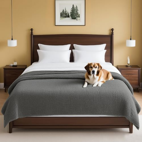 H.VERSAILTEX Plush Chenille Couch Cover (Grey)