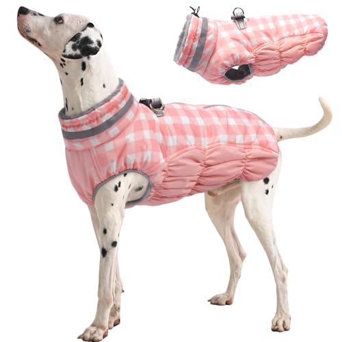 FUAMEY Dog Coat (Pink Plaid)