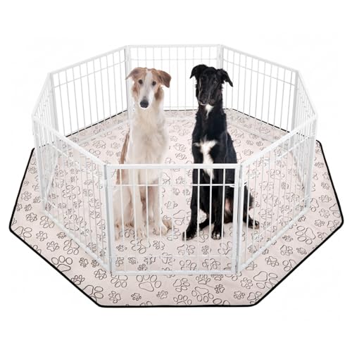 Qeils Reusable Puppy Pads, Washable Pee Pads for Dogs, Specifically Designed for 8 Panels for Dog Playpen Kennel Waterproof Non Slip Wee Wee pad, Absorbent Training Pads Extra Large