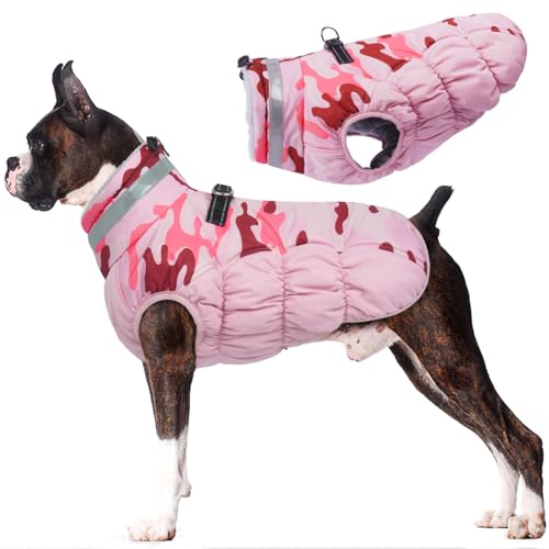 Lelepet Warm Dog Winter Coat (Pink Camo L)