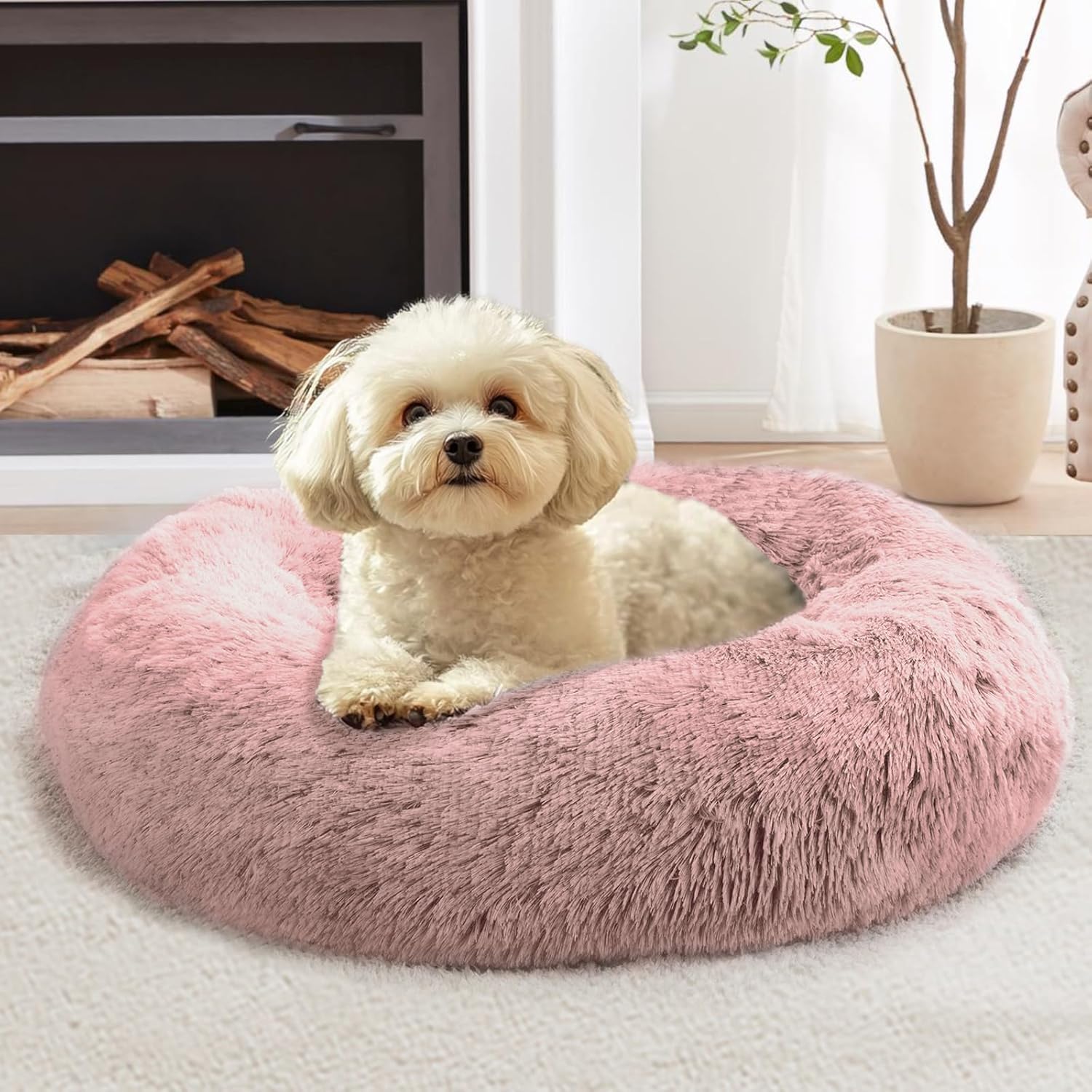 JOLLYVOGUE Calming Donut Bed