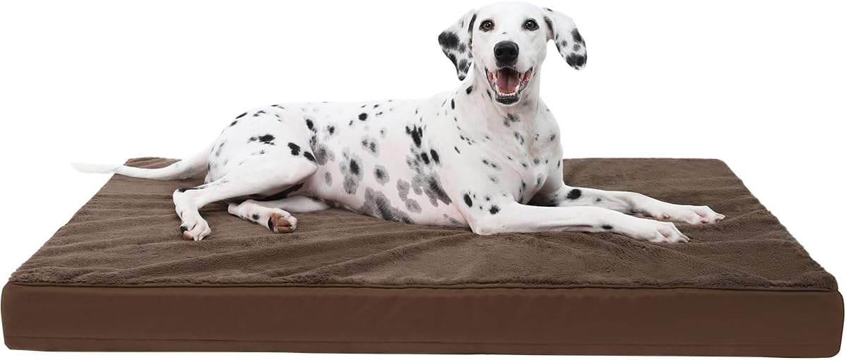 KSIIA Orthopedic Dog Bed (47x29) Brown