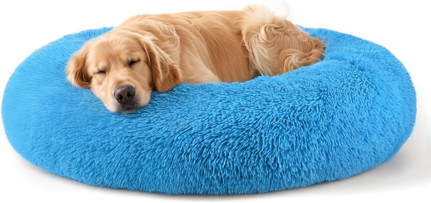 Hoewina 32" Donut Bed (Light Blue)